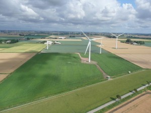 Windpark aus 80 Metern Höhe